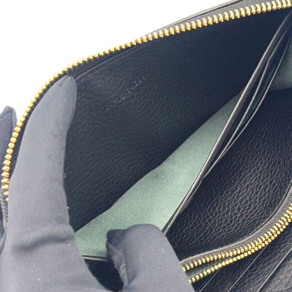 BVLGARI Leather Long Wallet Black Gold - Picture 2 of 10